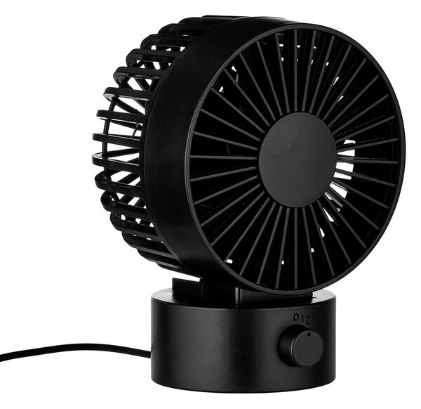 AIR WAVE mini ventilátor USB csatlakozóval, fekete
