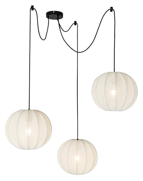 Design lógólámpa fehér selyemmel 30 cm 3-lámpás - Plu