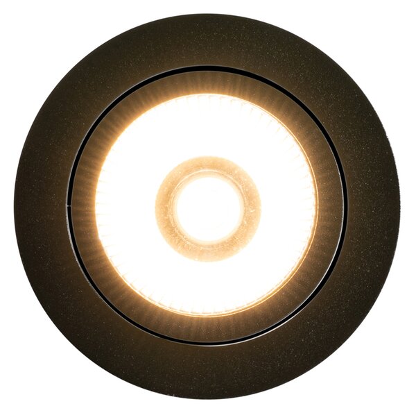 6 darabos süllyesztett spotlámpa készlet fekete 9,5 cm LED-del 1300 lm szabályozható IP65 - Gaius