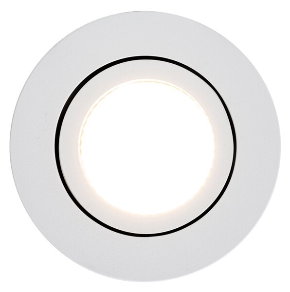Süllyesztett spotlámpa fehér 6,8 cm LED-del 545 lm szabályozható IP65 - Gaius