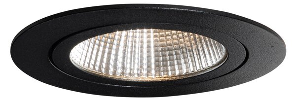 6 darabos süllyesztett spotlámpa készlet fekete 9,5 cm LED-del 1300 lm szabályozható IP65 - Gaius