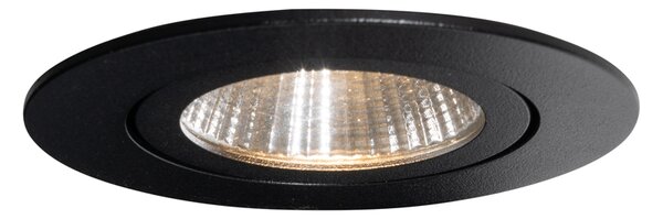 Süllyesztett spotlámpa fekete 6,8 cm LED-del 545 lm szabályozható IP65 - Gaius