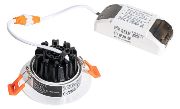 Süllyesztett spotlámpa fehér 6,8 cm LED-del 545 lm szabályozható IP65 - Gaius