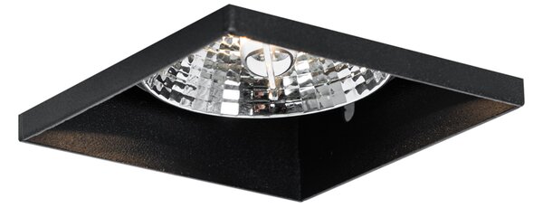 6 db fekete GU10 süllyesztett spotlámpa szett 70 mm-es, szegély nélküli - Oneon