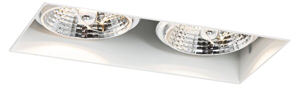6 db-os süllyesztett spotlámpa szett fehér GU10 70 mm 2 fényű, szegély nélküli - Oneon