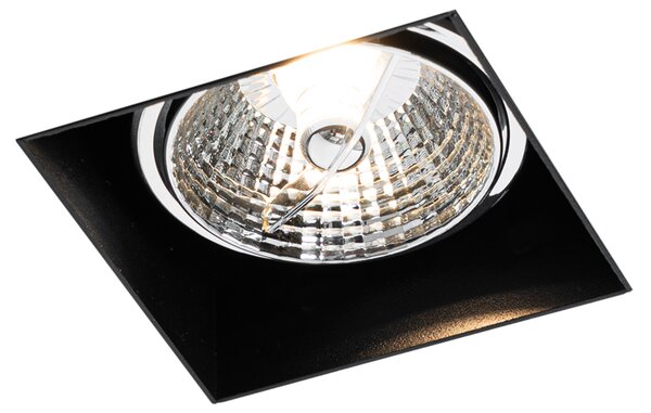 6 db fekete GU10 süllyesztett spotlámpa szett 70 mm-es, szegély nélküli - Oneon