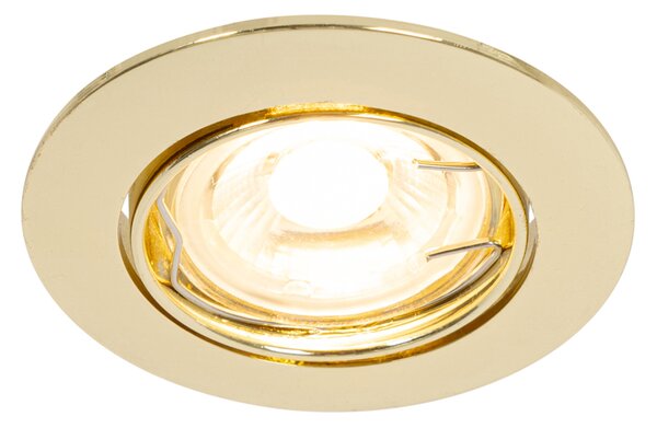 12 db-os süllyesztett spotlámpa szett, sárgaréz GU10 35 mm - Edu