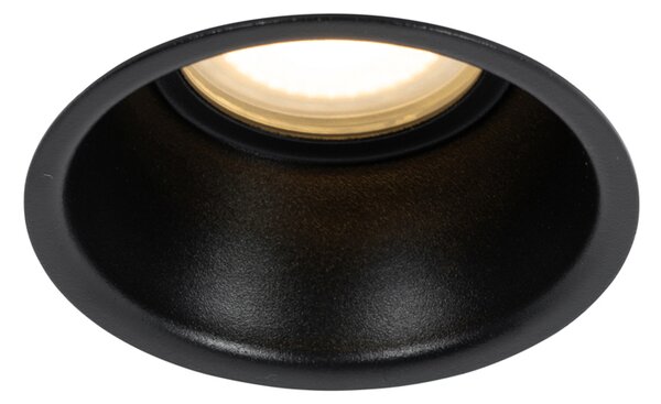6 db-os süllyesztett spotlámpa szett fekete GU10 50 mm IP44 - Dept
