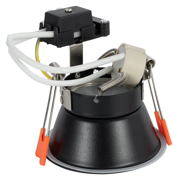 6 db-os süllyesztett spotlámpa szett fekete GU10 50 mm IP44 - Dept