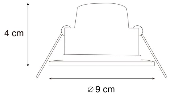 6 db fehér beépíthető spotlámpa szett Dim to Warm LED-del 7W IP65 - Blanca