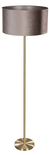 Állólámpa sárgaréz lábbal és taupe bársony lámpabúrával 50 cm - Simplo