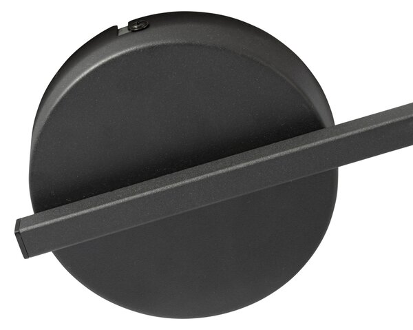 Mennyezeti spotlámpa fekete GU10 50mm 3-lámpás kerek háttérvilágítással és 3-utas kapcsolóval - Back Up