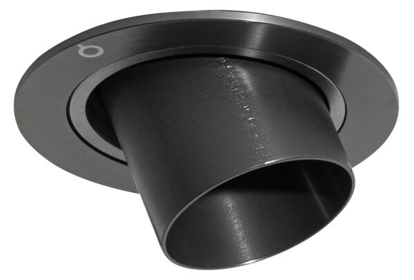 Modern beépíthető spotlámpa, sötétmetál GU10, 35 mm-es kerek, dönthető - Installa