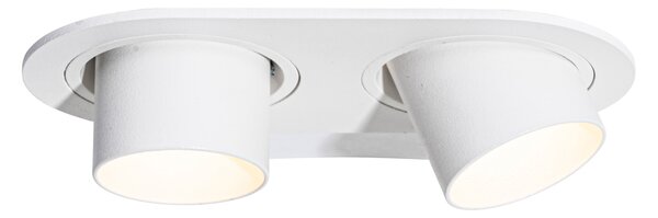 Kerek beépíthető spotlámpa fehér GU10 35 mm dönthető 2 fényforrásos - Installa
