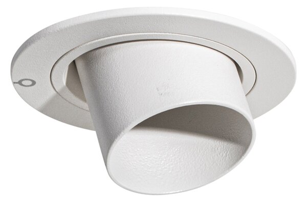 Modern fehér GU10-es süllyesztett spotlámpa, 35 mm-es kerek, dönthető - Installa