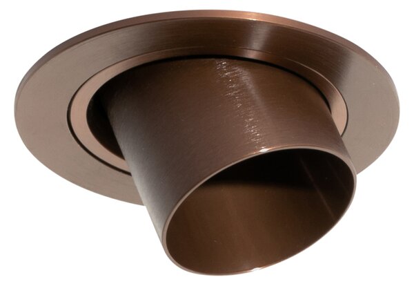 Modern beépíthető spotlámpa sötét bronz GU10 35 mm kerek dönthető - Installa
