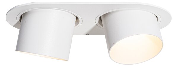 Kerek beépíthető spotlámpa fehér GU10 70 mm dönthető 2-fényes - Installa