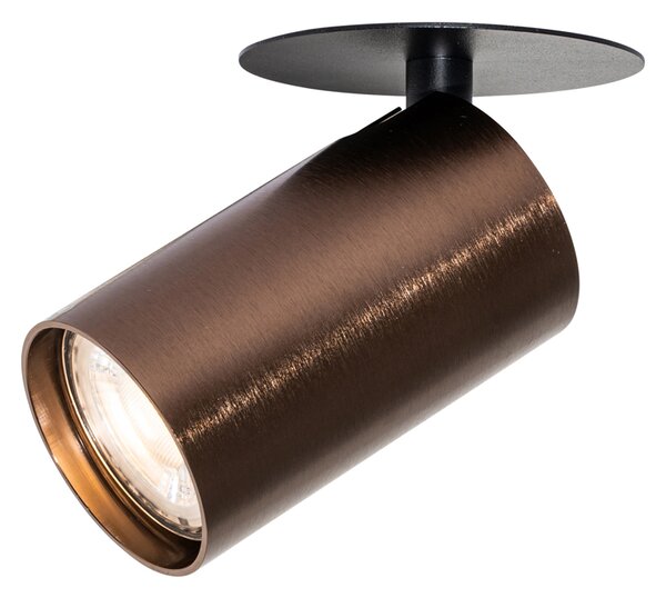 6 darabos modern süllyesztett spotlámpa szett sötét bronz GU10 50mm - Chels