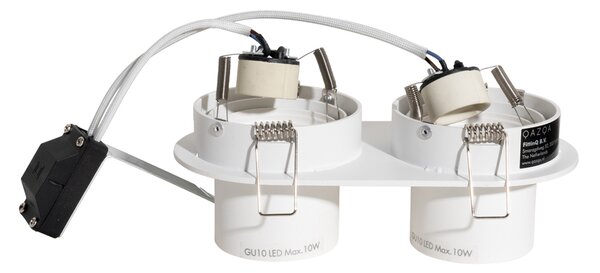 6 darabos süllyesztett spotlámpa szett fehér GU10 50mm 2-fényű - Installa