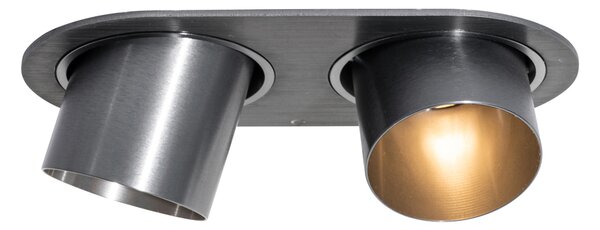Kerek beépíthető reflektor antracit GU10 50 mm 2-fényes - Installa