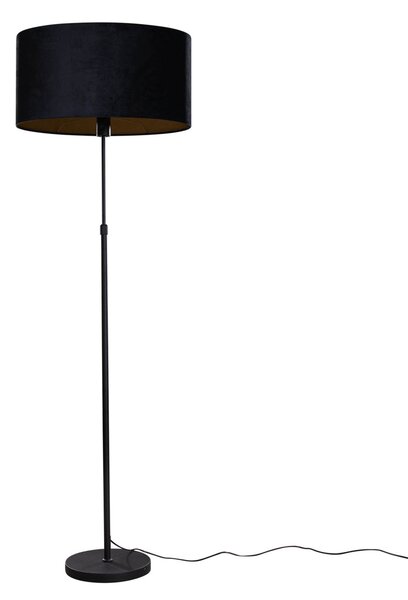 Állólámpa fekete ovális bársony lámpabúrával 50 cm - Parte