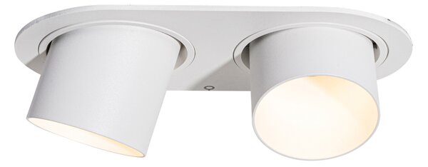 6 darabos süllyesztett spotlámpa szett fehér GU10 50mm 2-fényű - Installa