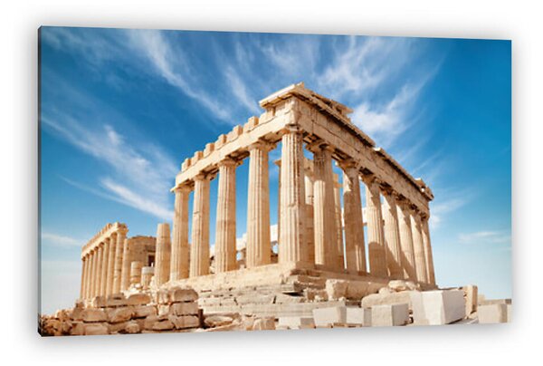 Athéni Akropolisz , Parthenon kék ég előtt (vászonkép)