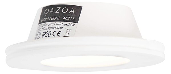 6 darabos süllyesztett spotlámpa készlet fehér 13 cm kerek - Gypsy Stucco