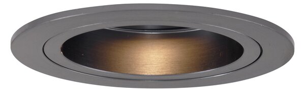 6 darabos modern, fegyverszürke, süllyesztett spotlámpa szett GU10 50mm kerek dönthető - Chuck