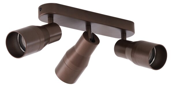Kerek mennyezeti spotlámpa sötét bronz GU10 50 mm 3-fényes - Stanley