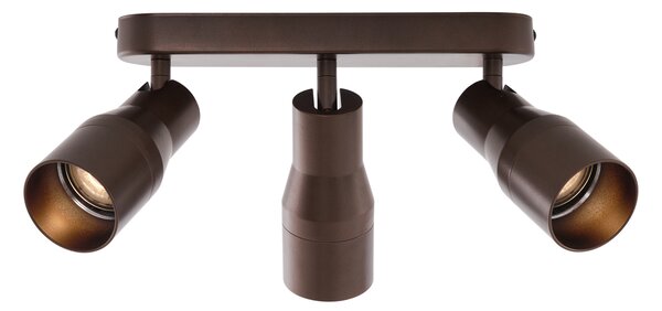 Kerek mennyezeti spotlámpa sötét bronz GU10 50 mm 3-fényes - Stanley