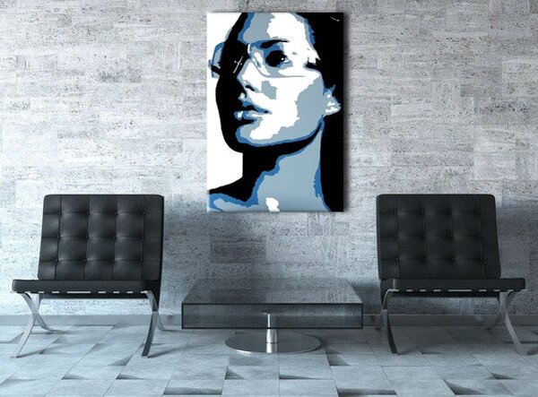 Kézzel festett POP Art festmény Angelina Jolie 1 db még