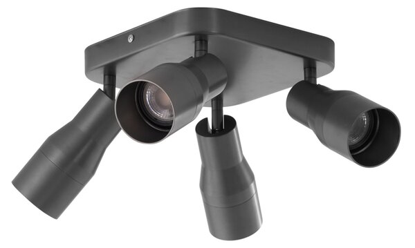 Modern mennyezeti spotlámpa GU10, 50 mm-es négyzet alakú, 4 fényforrásos - Stanley