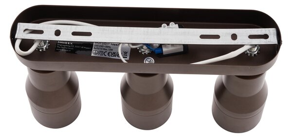 Kerek mennyezeti spotlámpa sötét bronz GU10 50 mm 3-fényes - Stanley