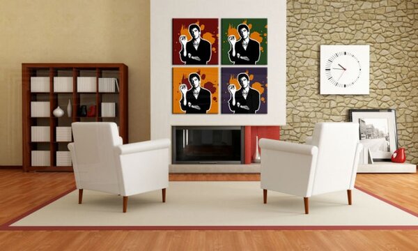 Kézzel festett POP Art festmény Sebhelyesarcú - AL PACINO 4 db al36