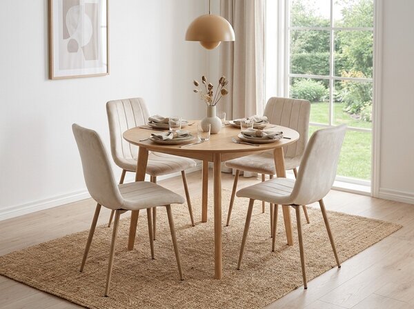 Bézs bársony szék LAVA CAMEL BEIGE