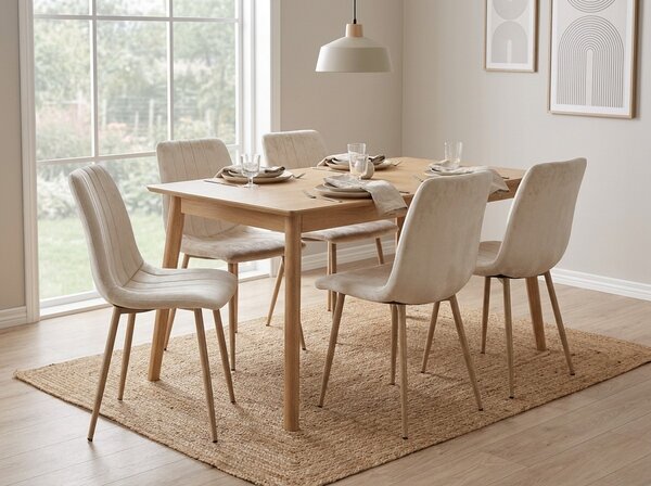 Bézs bársony szék LAVA CAMEL BEIGE
