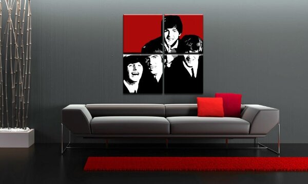 Kézzel festett POP Art festmény BEATLES 4 db bea7