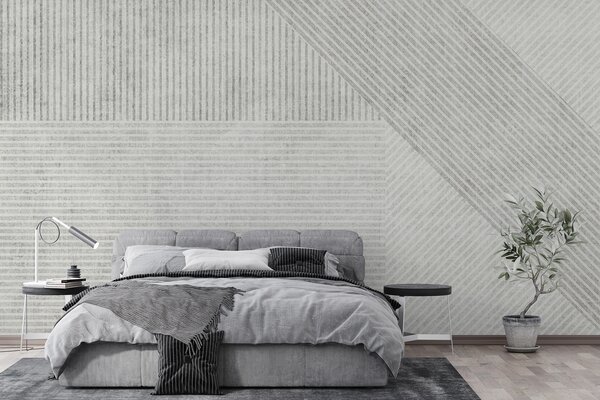 Fotótapéta Fehér és szürke csíkos minta, Designer fali fotótapéta, Népszerű fotótapéta, u96331 - Tapeko.hu