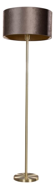 Állólámpa sárgaréz lábbal és barna bársony lámpabúrával 50 cm - Simplo