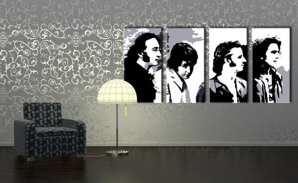 Kézzel festett POP Art festmény Beatles 4 db bea5