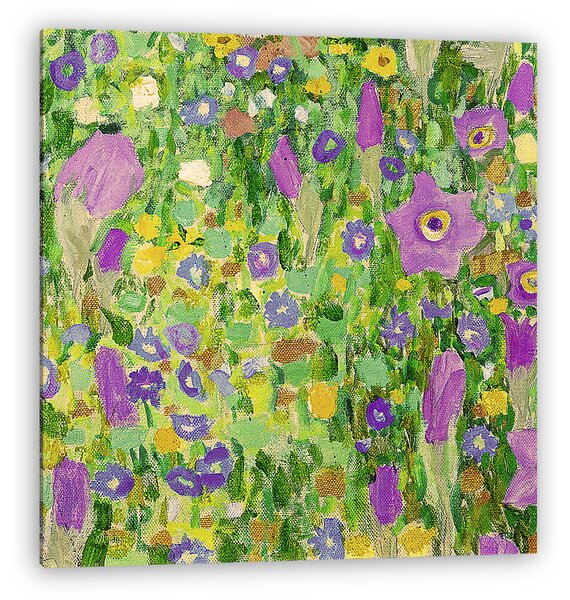 Gustav Klimt: Csók, virágmező textúra, részlet 2 (vászonkép)