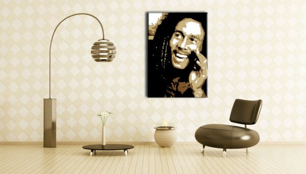 Kézzel festett POP Art festmény Bob Marley 1 rész bm