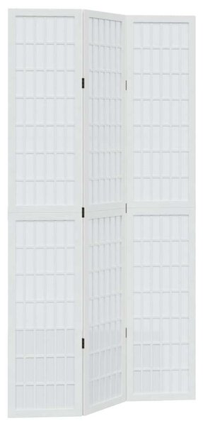 VidaXL 3 Paneles Fehér Tömörfa Térelválasztó - 105-110 x 220 cm