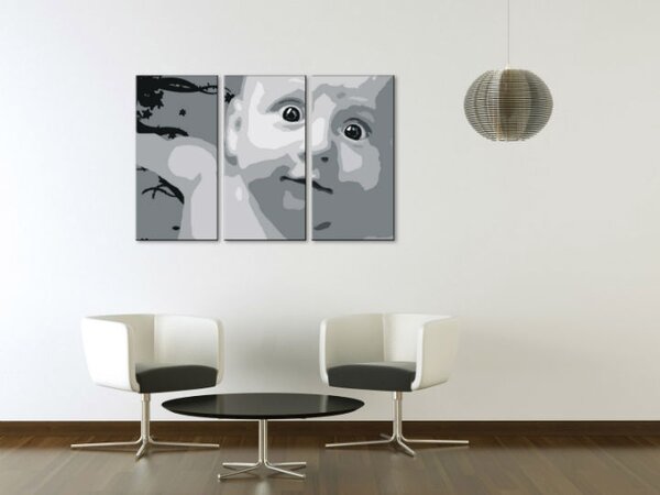 Kézzel festett vászonképek POP Art CHILD 3 részes child