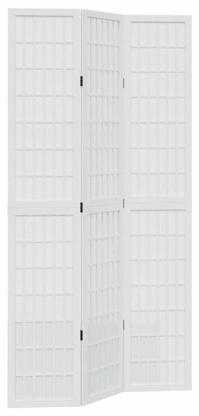 VidaXL 3 Paneles Fehér Tömörfa Térelválasztó - 105-110 x 220 cm