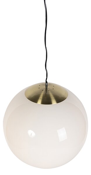 Okos skandináv függőlámpa arany színben, opál üveggel, 50 cm, WiFi A60-nal - Ball 50