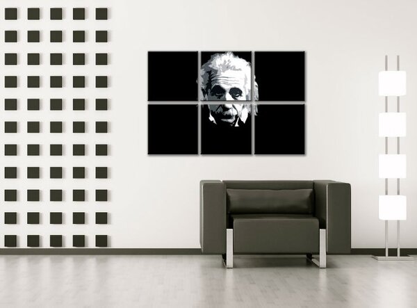 Kézzel festett POP Art festmény Einstein 6 rész Einstein