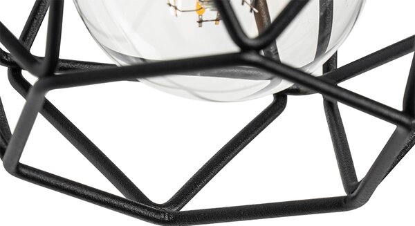 Okos fali lámpa fekete fa kivitelben, WiFi A60-nal - Chon
