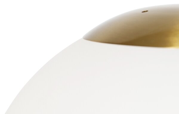 Okos skandináv függőlámpa arany színben, opál üveggel, 40 cm, WiFi A60-nal - Ball 40